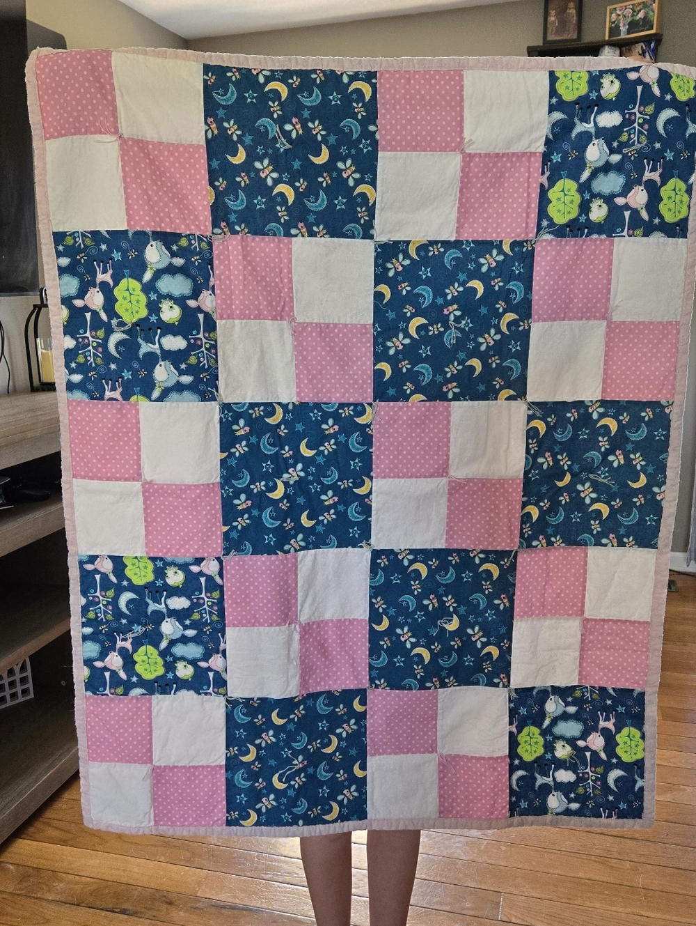 Patchwork Baby Quilt - Soft Nursery Comforter